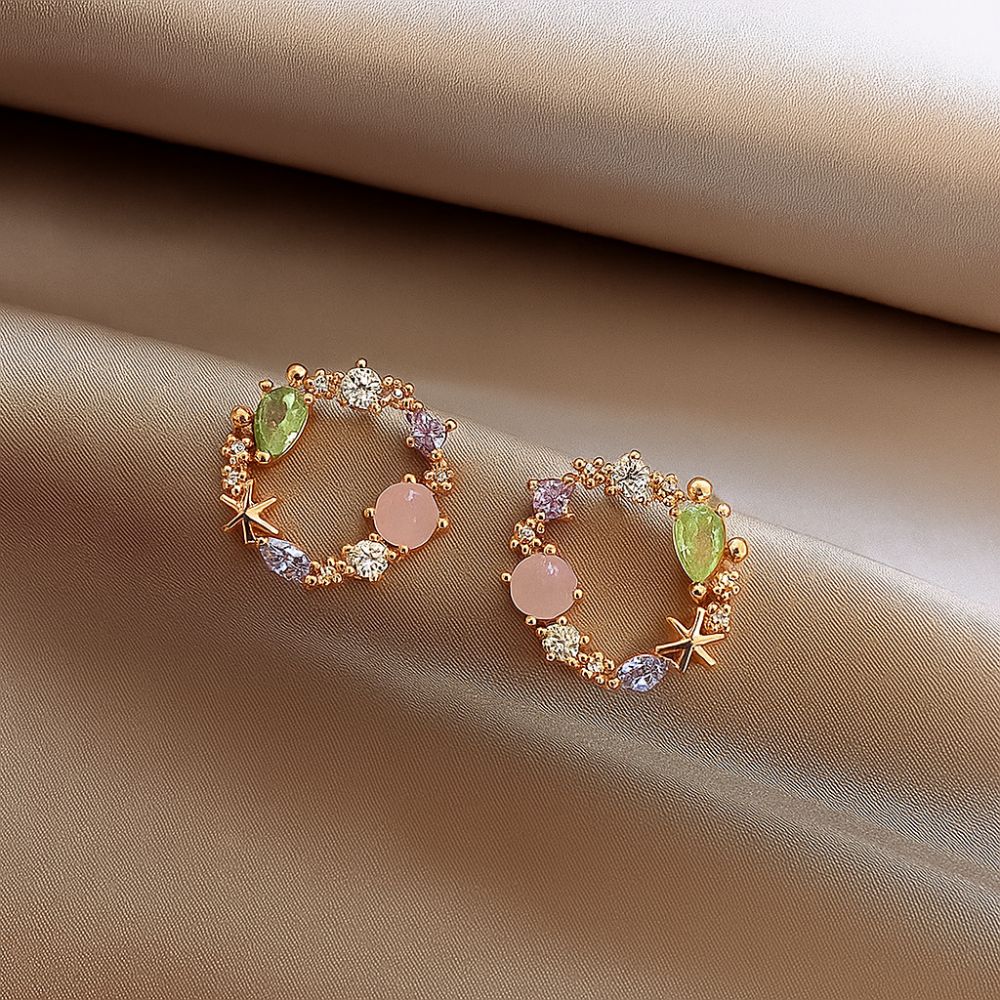 Round Crystal Earrings