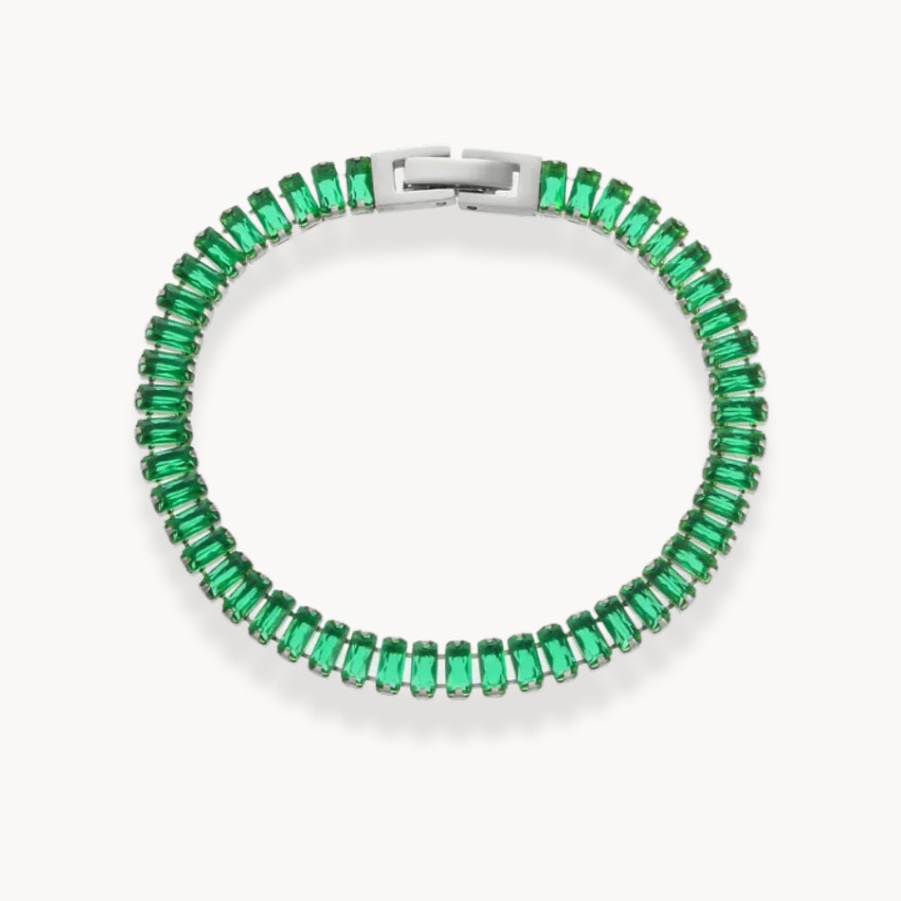 Bracelet chaîne à cristaux carrés