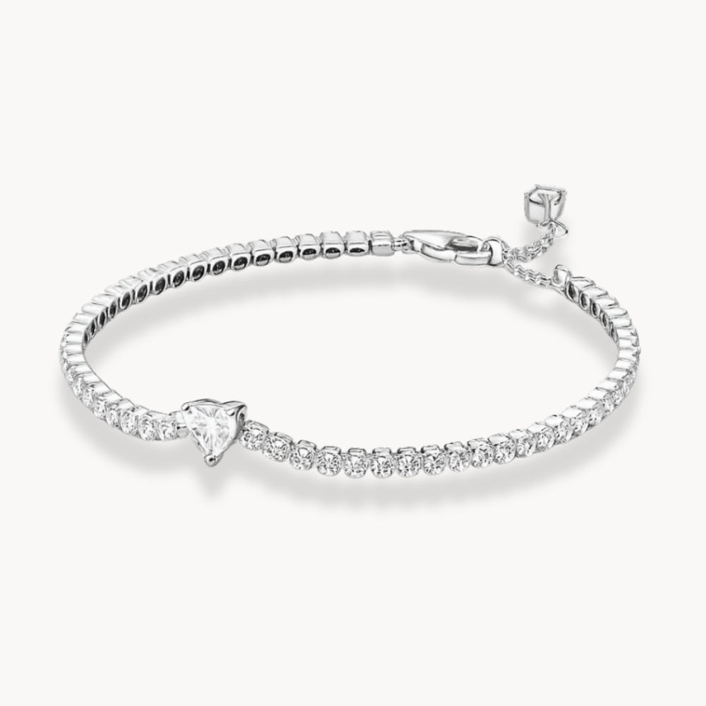 Aveline Pink Crystal Tennis Bracelet