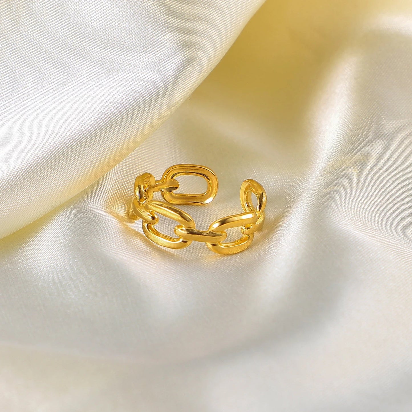 Adjustable Link Chain Ring - Zafinne Jewelry