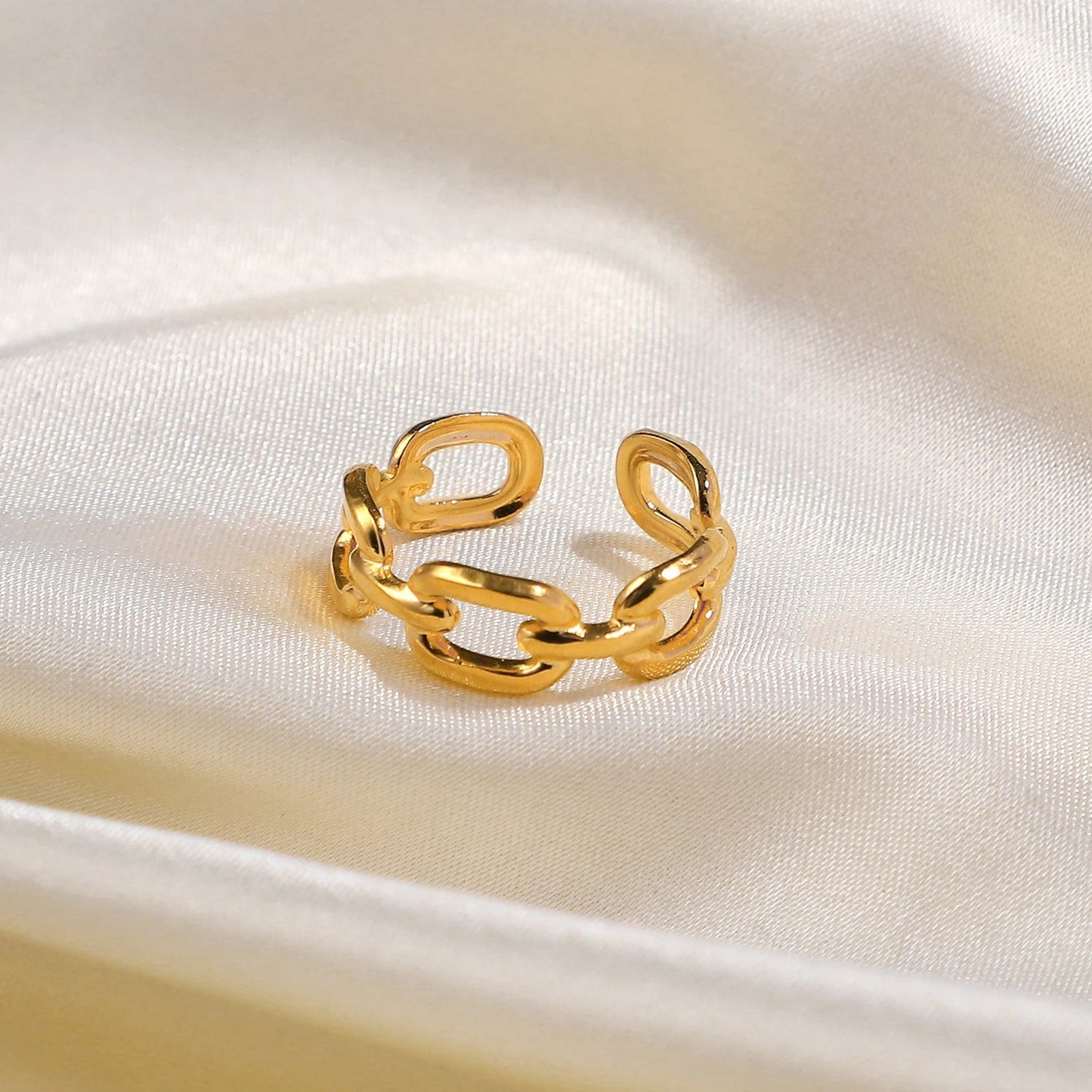 Adjustable Link Chain Ring - Zafinne Jewelry