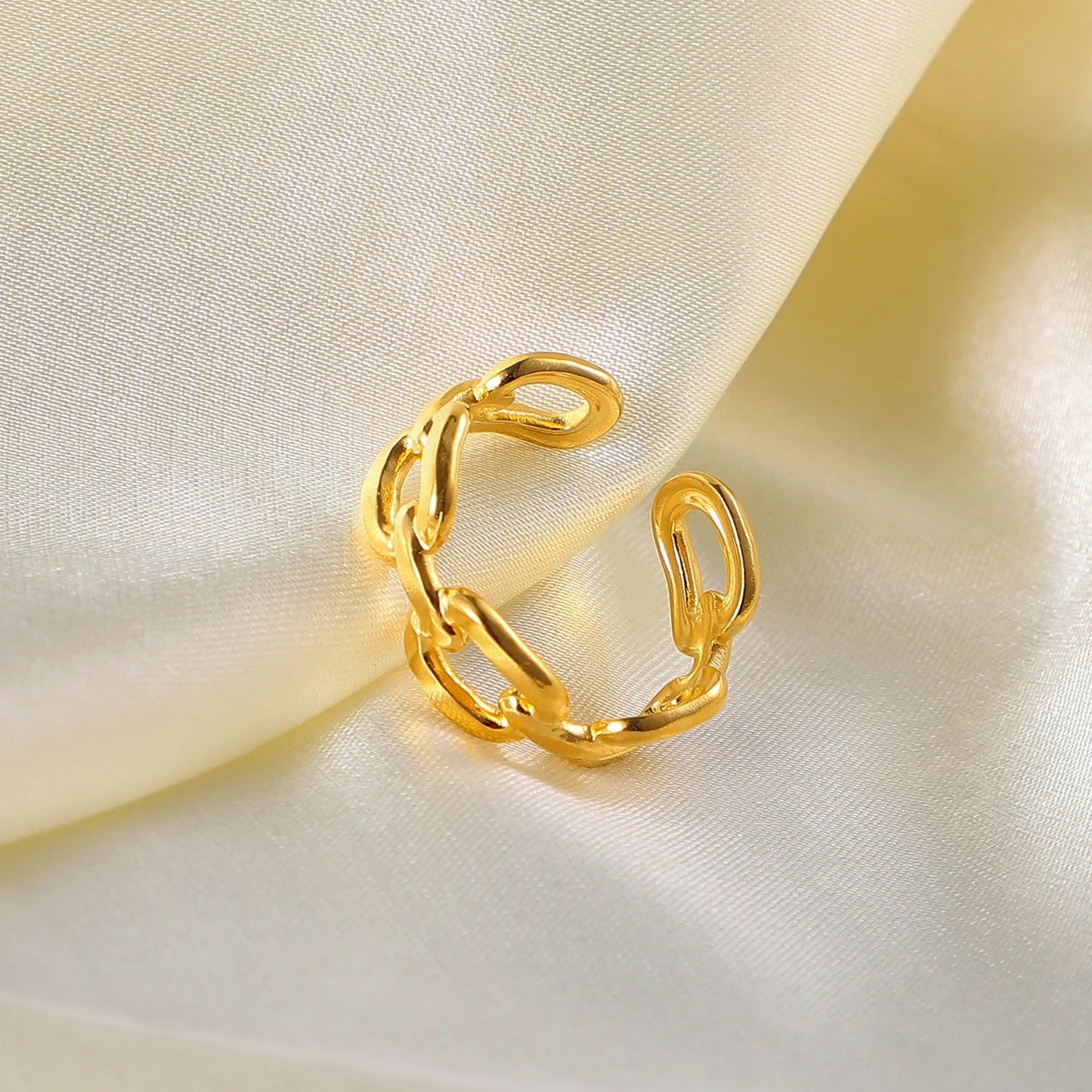 Adjustable Link Chain Ring - Zafinne Jewelry
