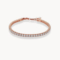 Amelia Crystal Tennis Bracelet Rose Gold - Zafinne Jewelry