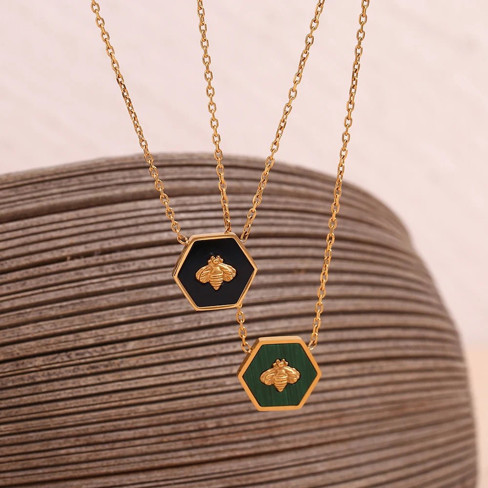 Bee Pendant Necklace - Zafinne Jewelry