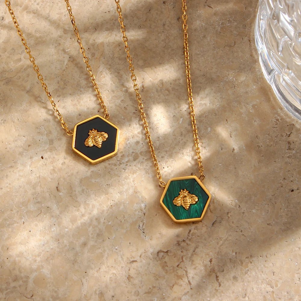 Bee Pendant Necklace - Zafinne Jewelry