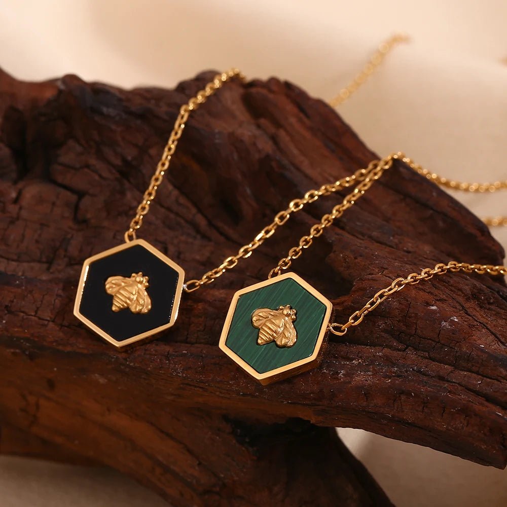 Bee Pendant Necklace - Zafinne Jewelry
