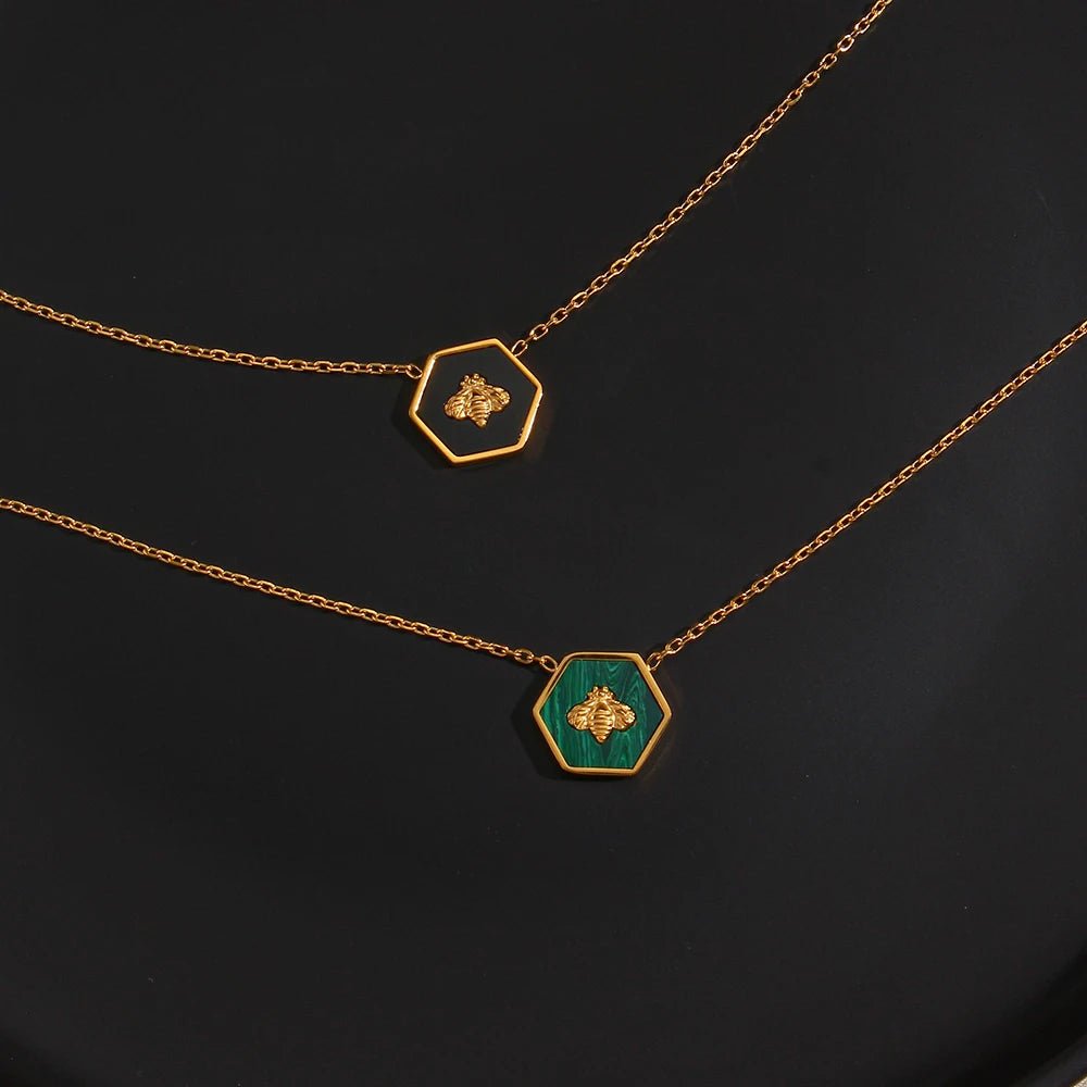 Bee Pendant Necklace - Zafinne Jewelry