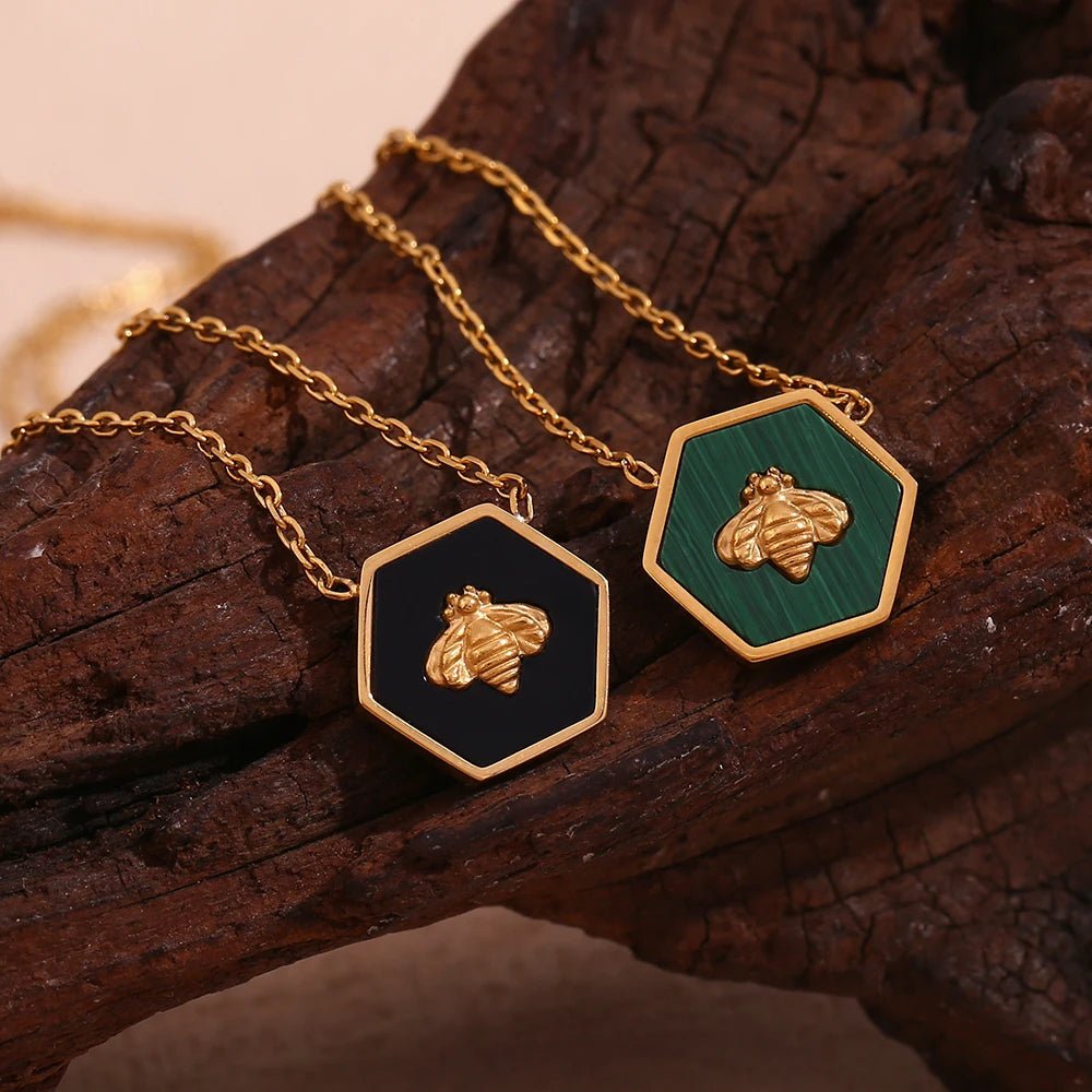 Bee Pendant Necklace - Zafinne Jewelry