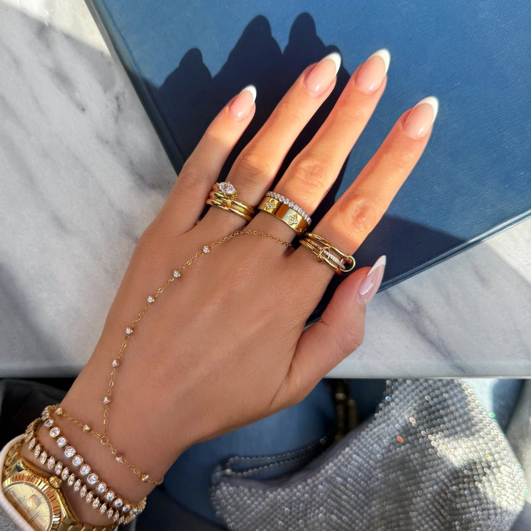 Camille Triple Band Pavé Ring - Zafinne Jewelry