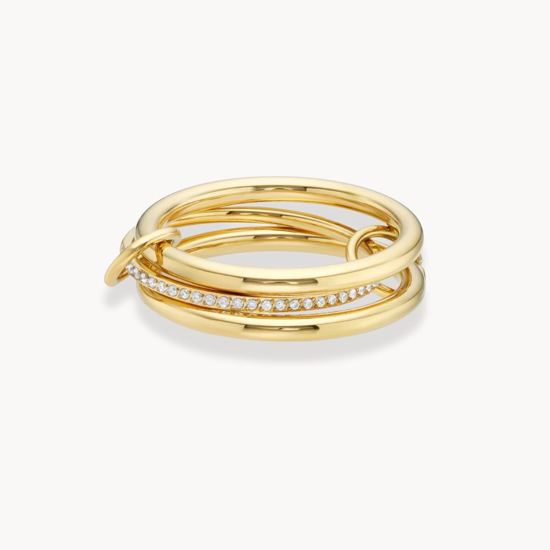 Camille Triple Band Pavé Ring - Zafinne Jewelry