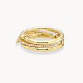 Camille Triple Band Pavé Ring - Zafinne Jewelry