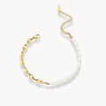Coffee Bean and Freshwater Pearl Bracelet - Zafinne Jewelry