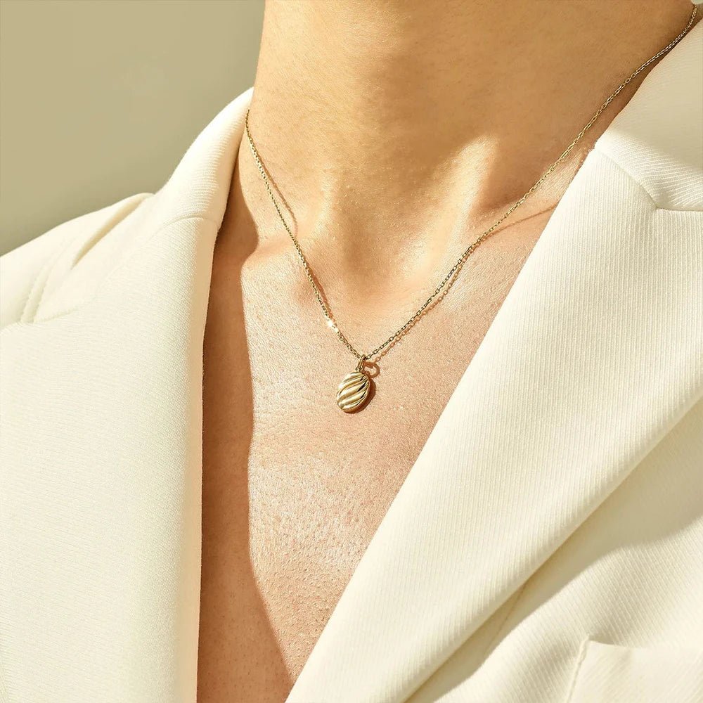 Croissant Pendant Necklace - Zafinne Jewelry
