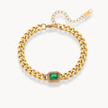 Cubic Zirconia Cuban Chain Bracelet - Zafinne Jewelry