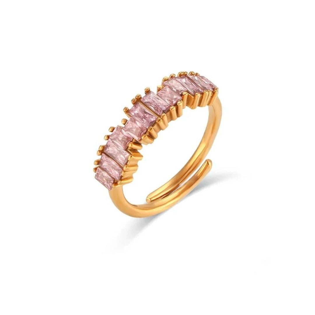 Cubic Zirconia Shiny Adjustable Ring - Zafinne Jewelry