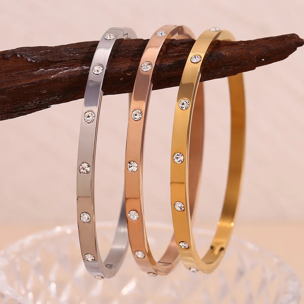 Dotted Sparkle Buckle Bracelet - Zafinne Jewelry
