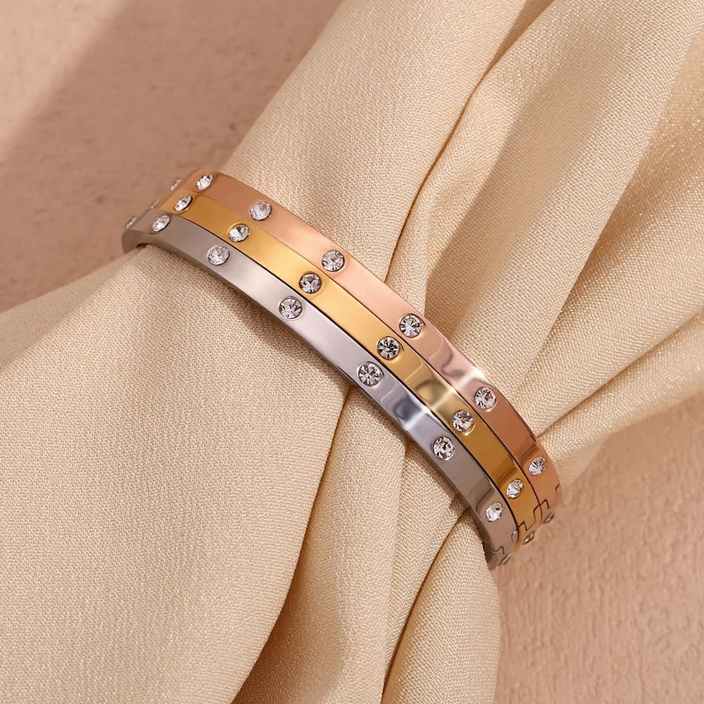Dotted Sparkle Buckle Bracelet - Zafinne Jewelry