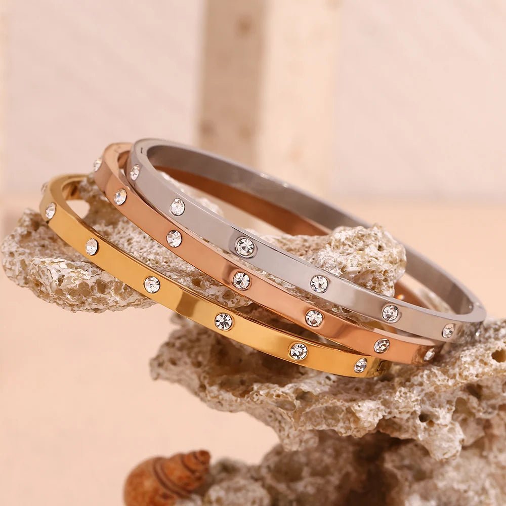 Dotted Sparkle Buckle Bracelet - Zafinne Jewelry