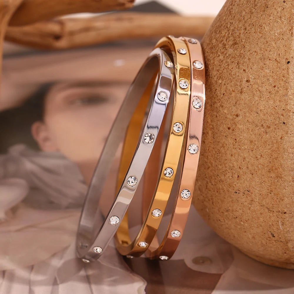 Dotted Sparkle Buckle Bracelet - Zafinne Jewelry