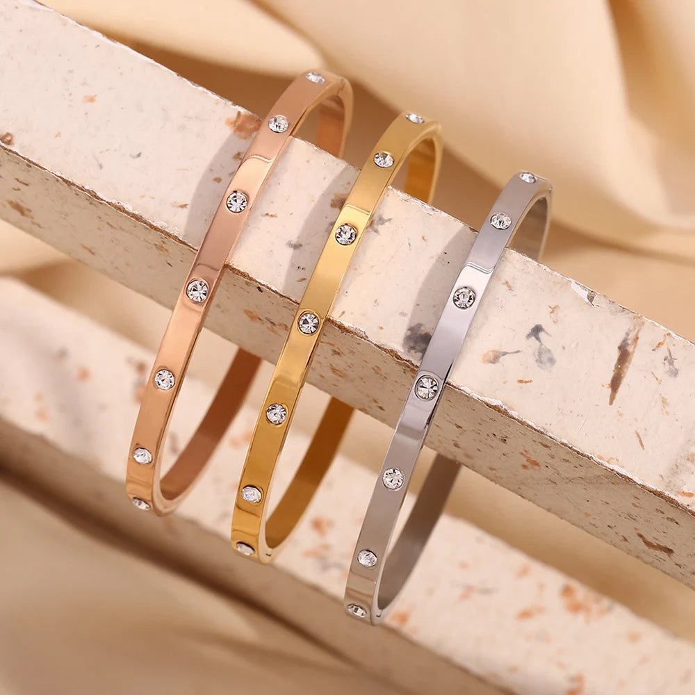 Dotted Sparkle Buckle Bracelet - Zafinne Jewelry