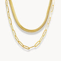 Double Layer Snake Chain Necklace - Zafinne Jewelry