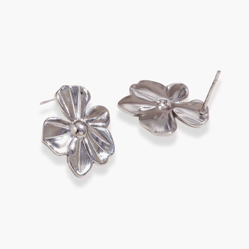 Flower Stud Earrings - Zafinne Jewelry