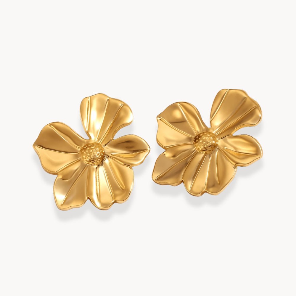 Flower Stud Earrings - Zafinne Jewelry