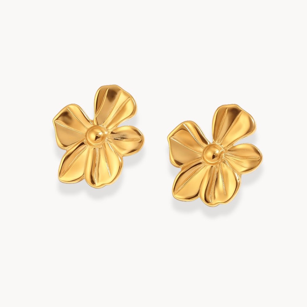 Flower Stud Earrings - Zafinne Jewelry