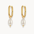 Freshwater Pearl Hoop Earrings - Zafinne Jewelry