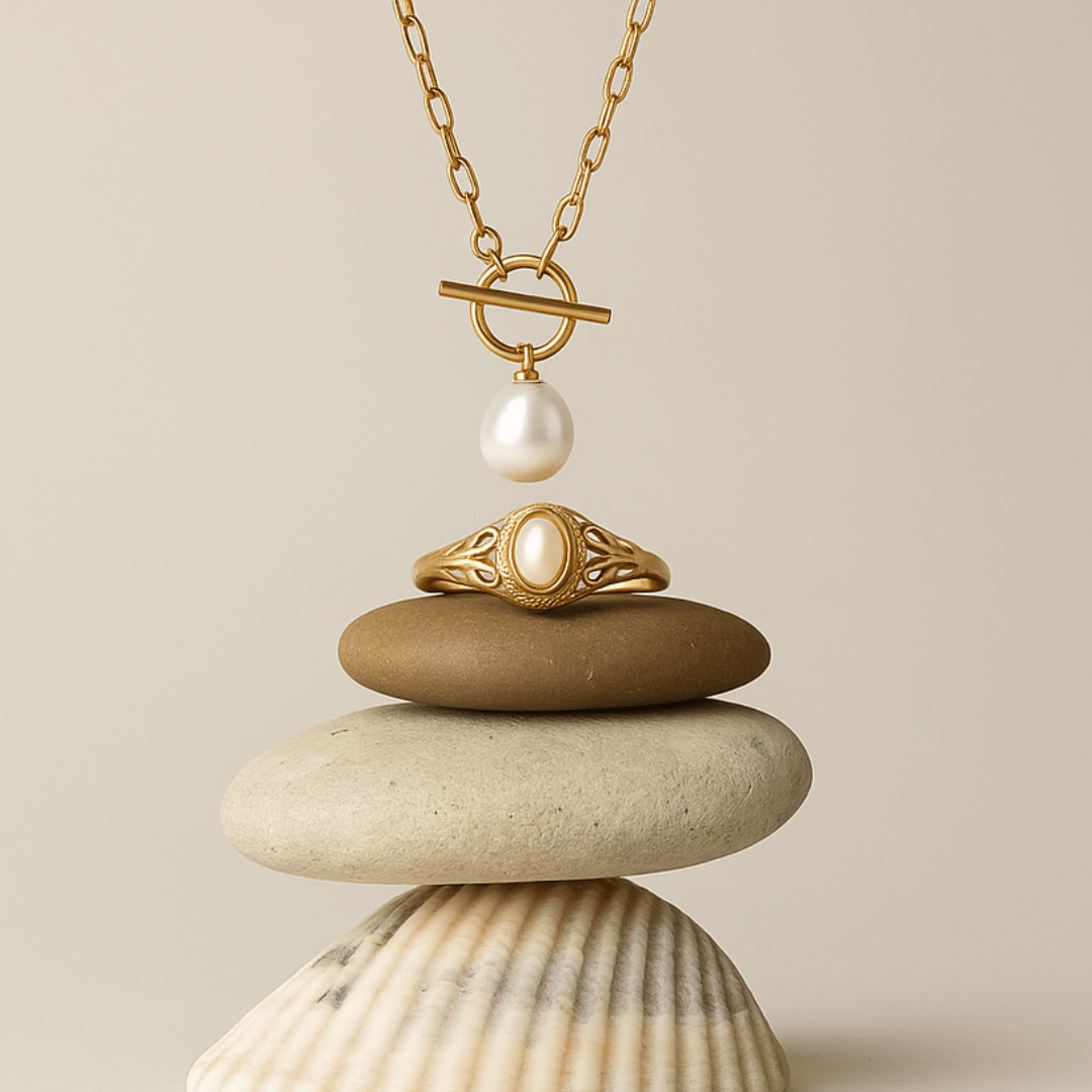 Freshwater Pearl Toggle Necklace - Zafinne Jewelry