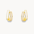 Gold Earrings White Opal - Zafinne Jewelry