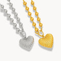 Heart Beaded Buckle Necklace - Zafinne Jewelry