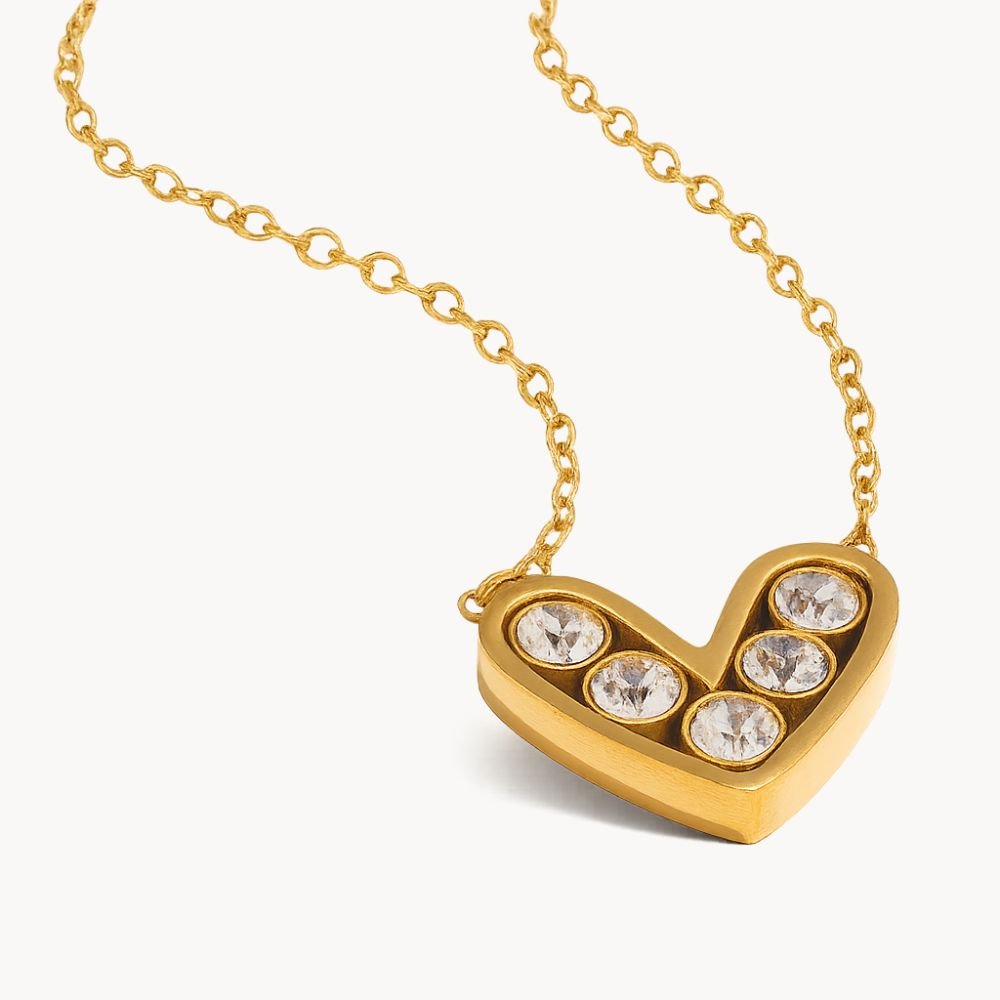Heart Love Necklace - Zafinne Jewelry