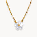 Natural Shell Flower Pendant Necklace - Zafinne Jewelry