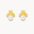 Pearl Bee Earrings - Zafinne Jewelry