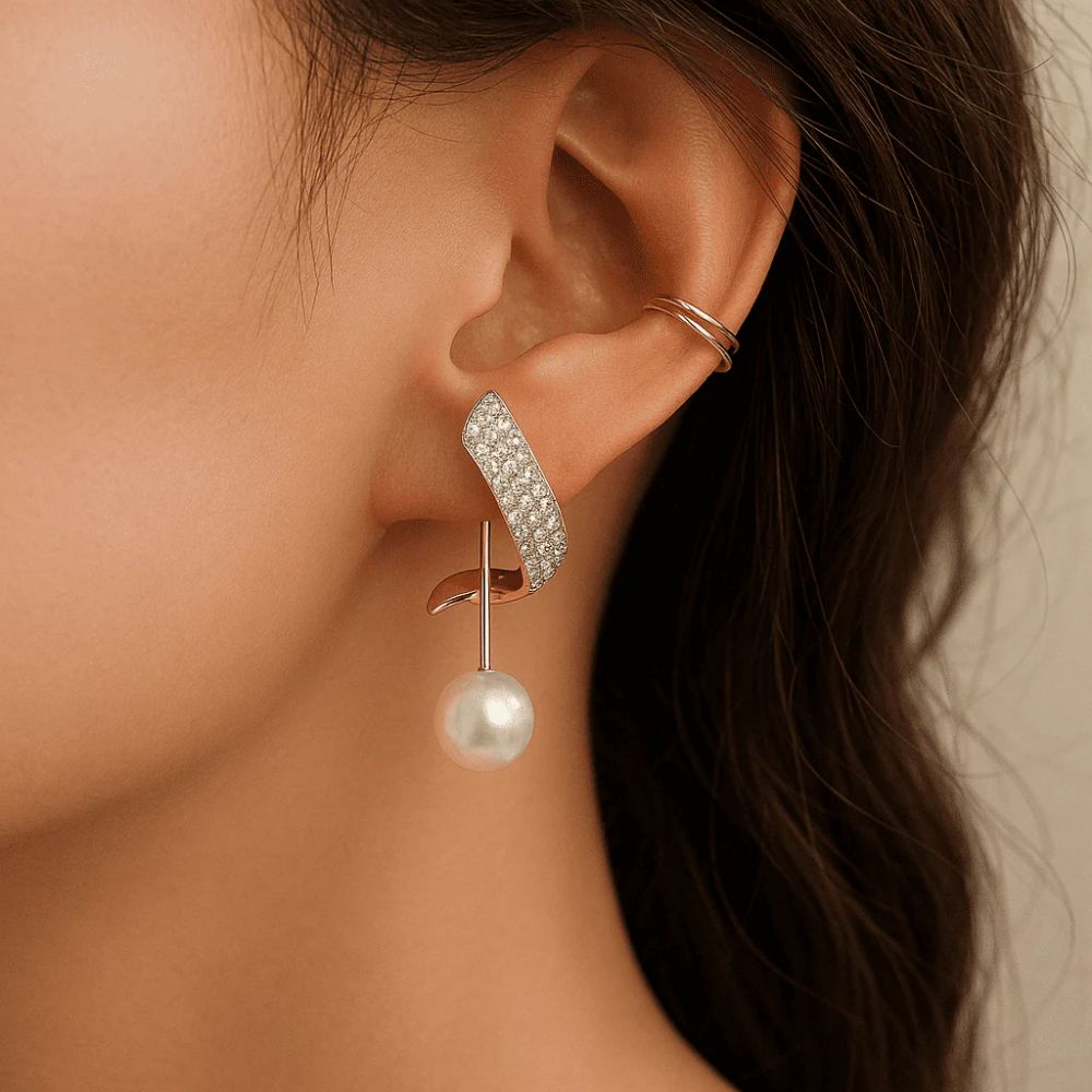 Pearl Dangle Earrings - Zafinne Jewelry