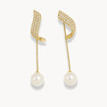 Pearl Dangle Earrings - Zafinne Jewelry