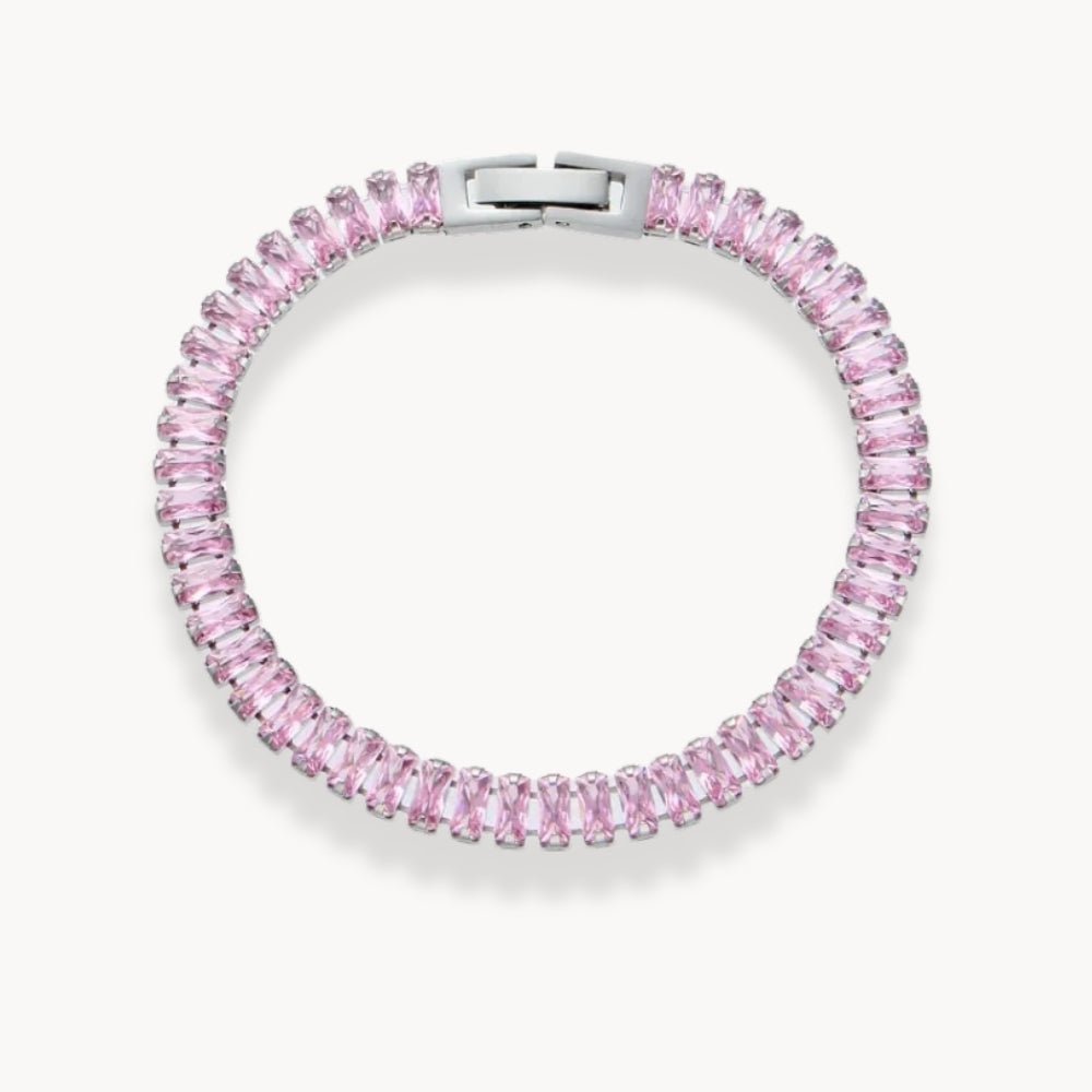 Square Crystals Chain Bracelet - Zafinne Jewelry