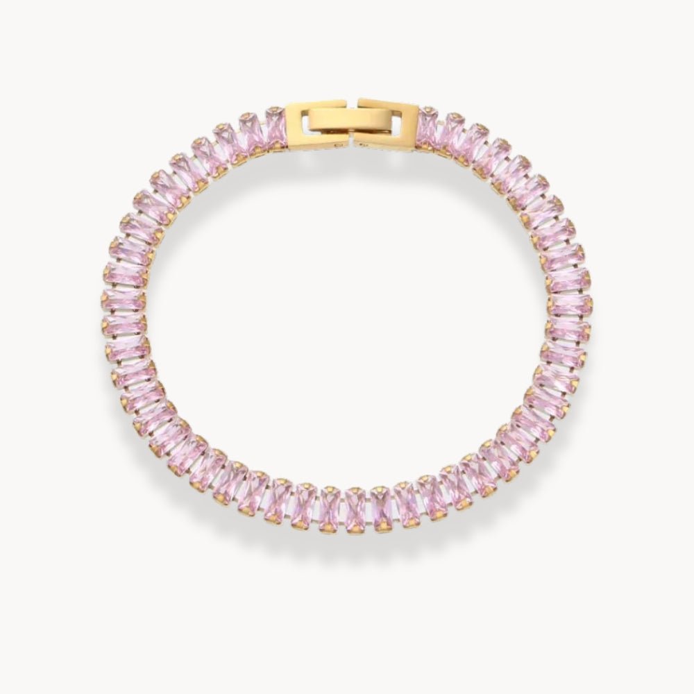 Square Crystals Chain Bracelet - Zafinne Jewelry