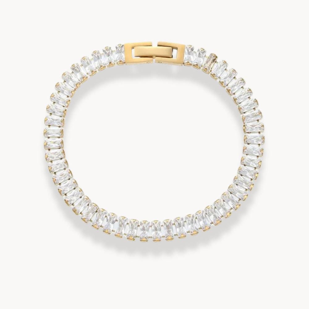 Square Crystals Chain Bracelet - Zafinne Jewelry
