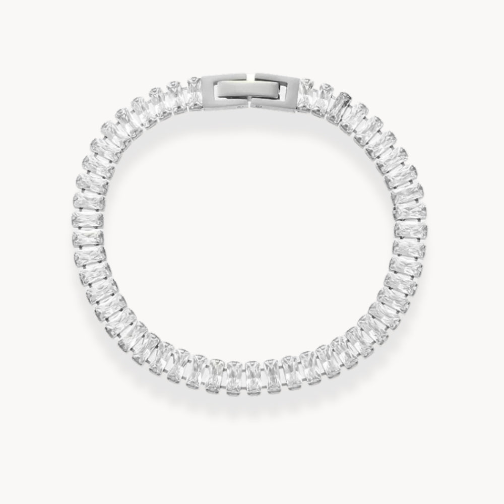 Square Crystals Chain Bracelet - Zafinne Jewelry