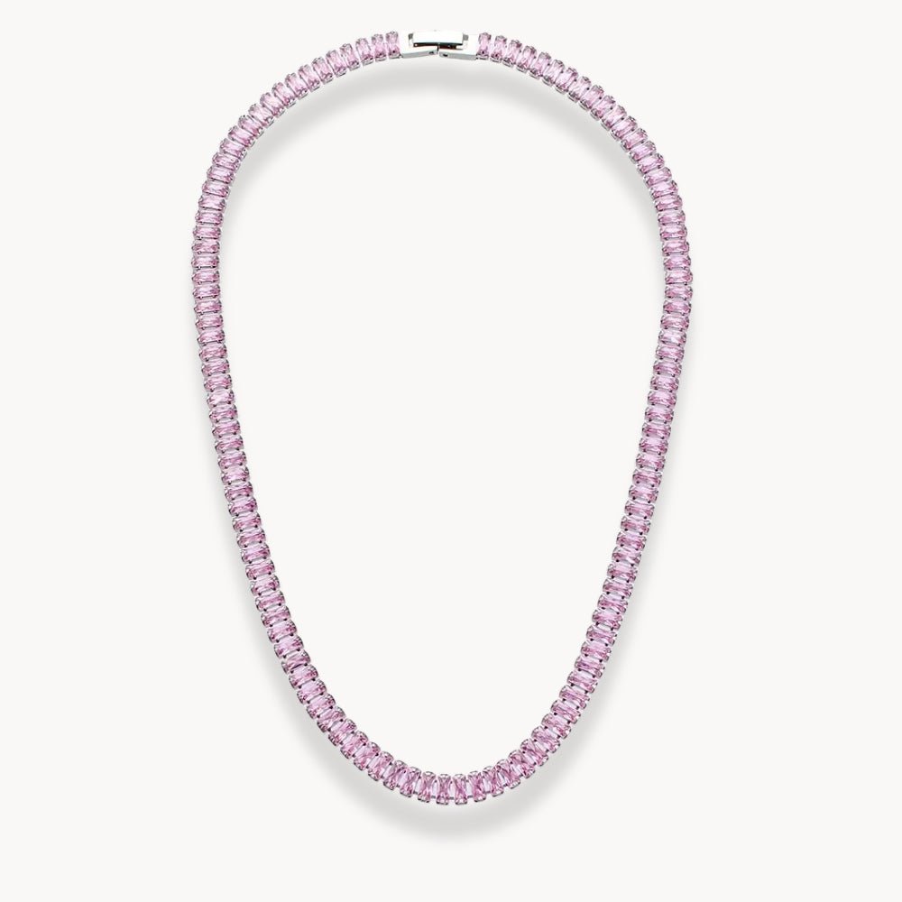 Square Crystals Chain Choker Necklace - Zafinne Jewelry