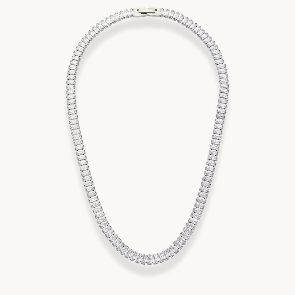 Square Crystals Chain Choker Necklace - Zafinne Jewelry
