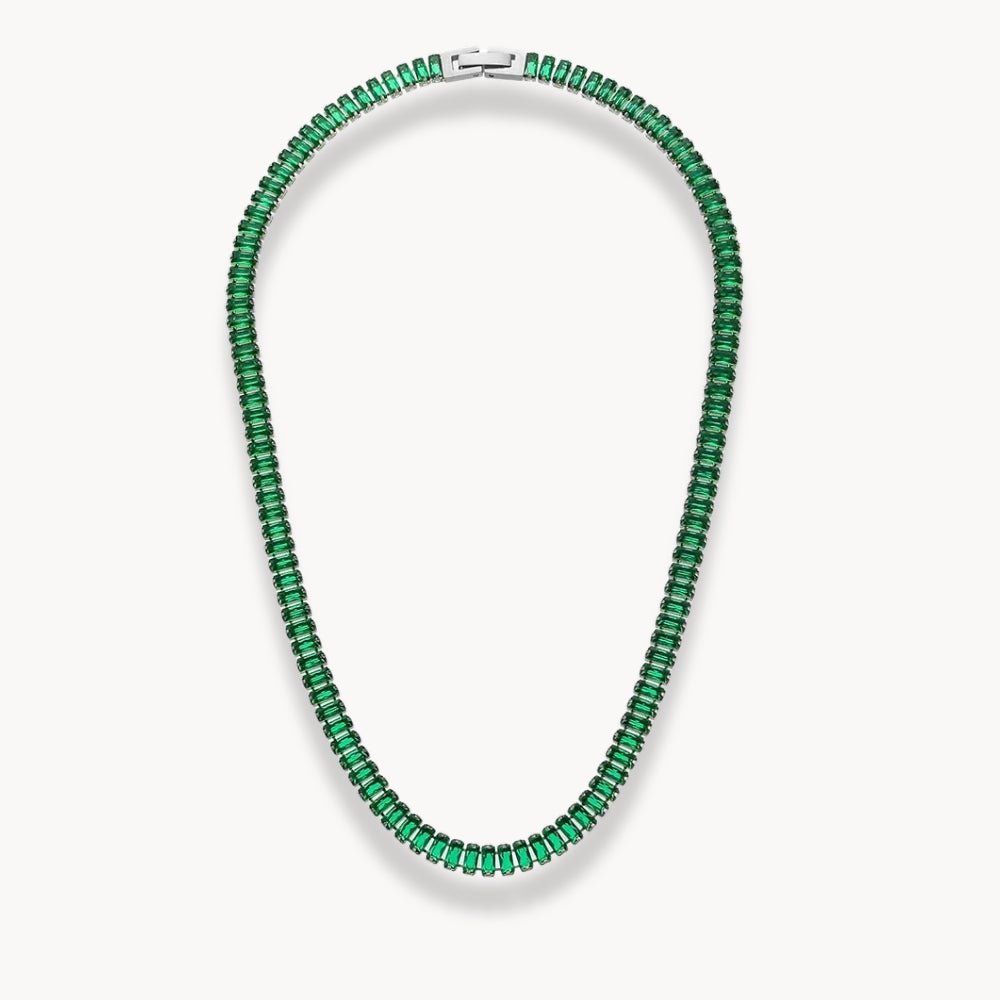 Square Crystals Chain Choker Necklace - Zafinne Jewelry