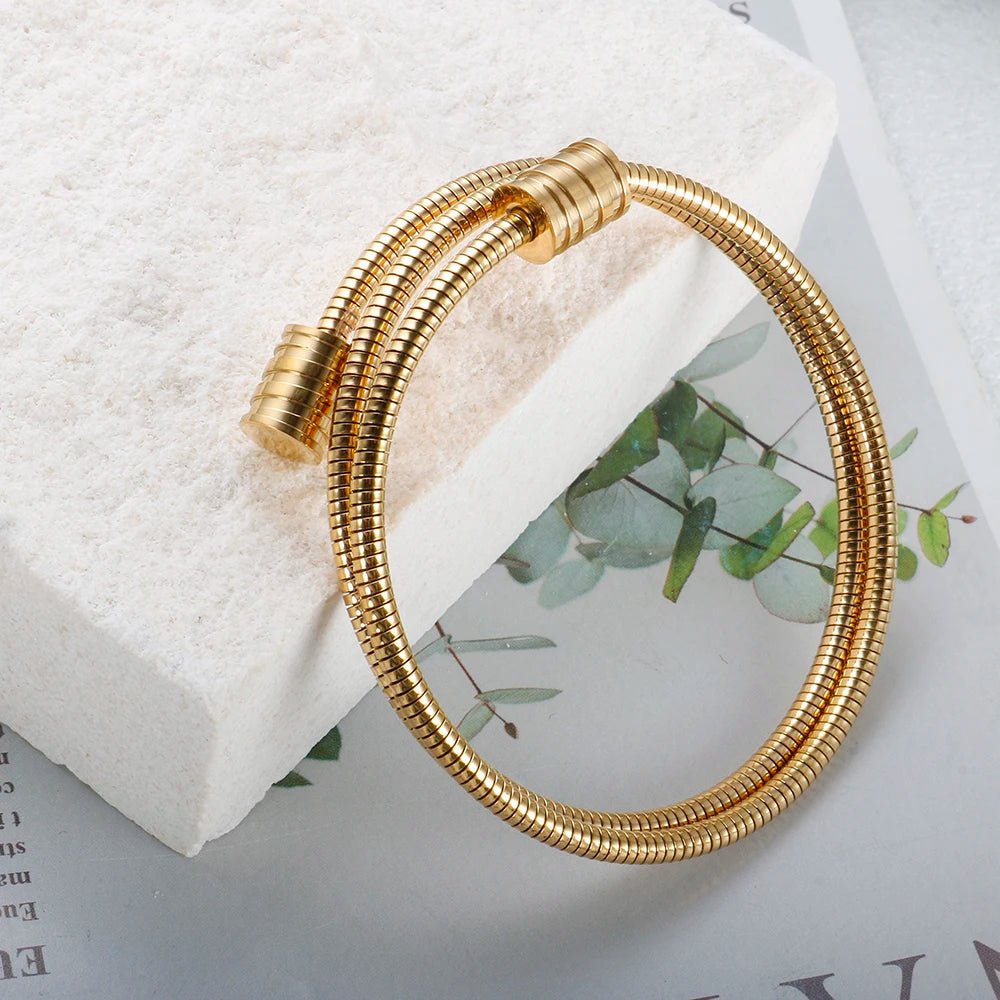 Twisted Bangle Bracelet - Zafinne Jewelry