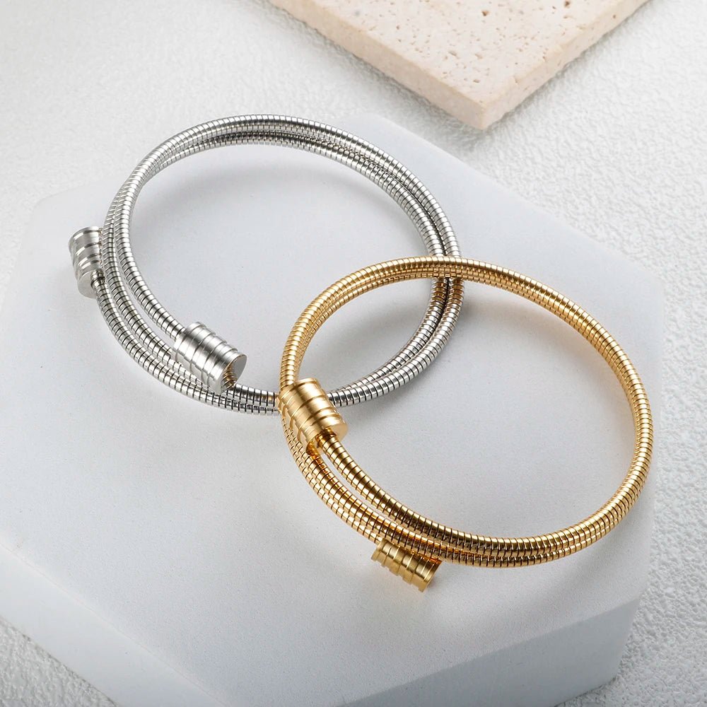 Twisted Bangle Bracelet - Zafinne Jewelry