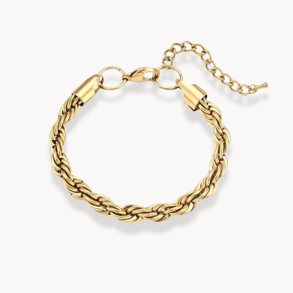 Twisted Rope Chain Bracelet - Zafinne Jewelry
