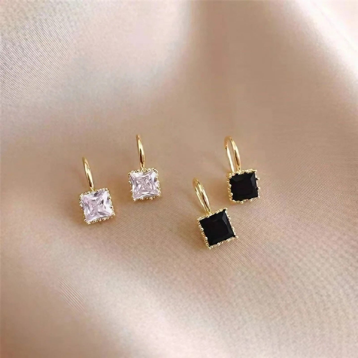 Crystal Square Delicate Earrings