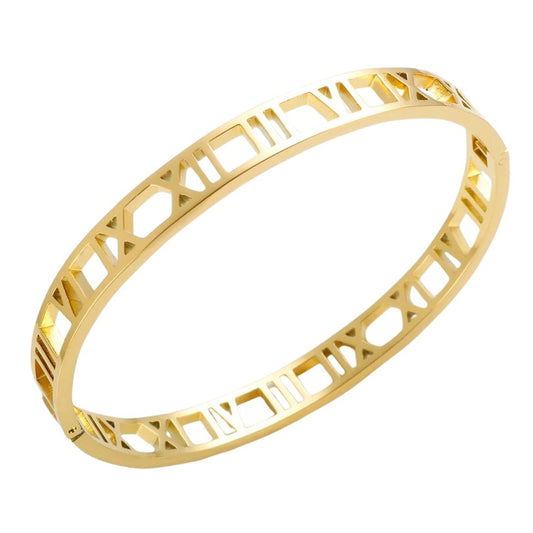 Roman Numeral Bangle Bracelet