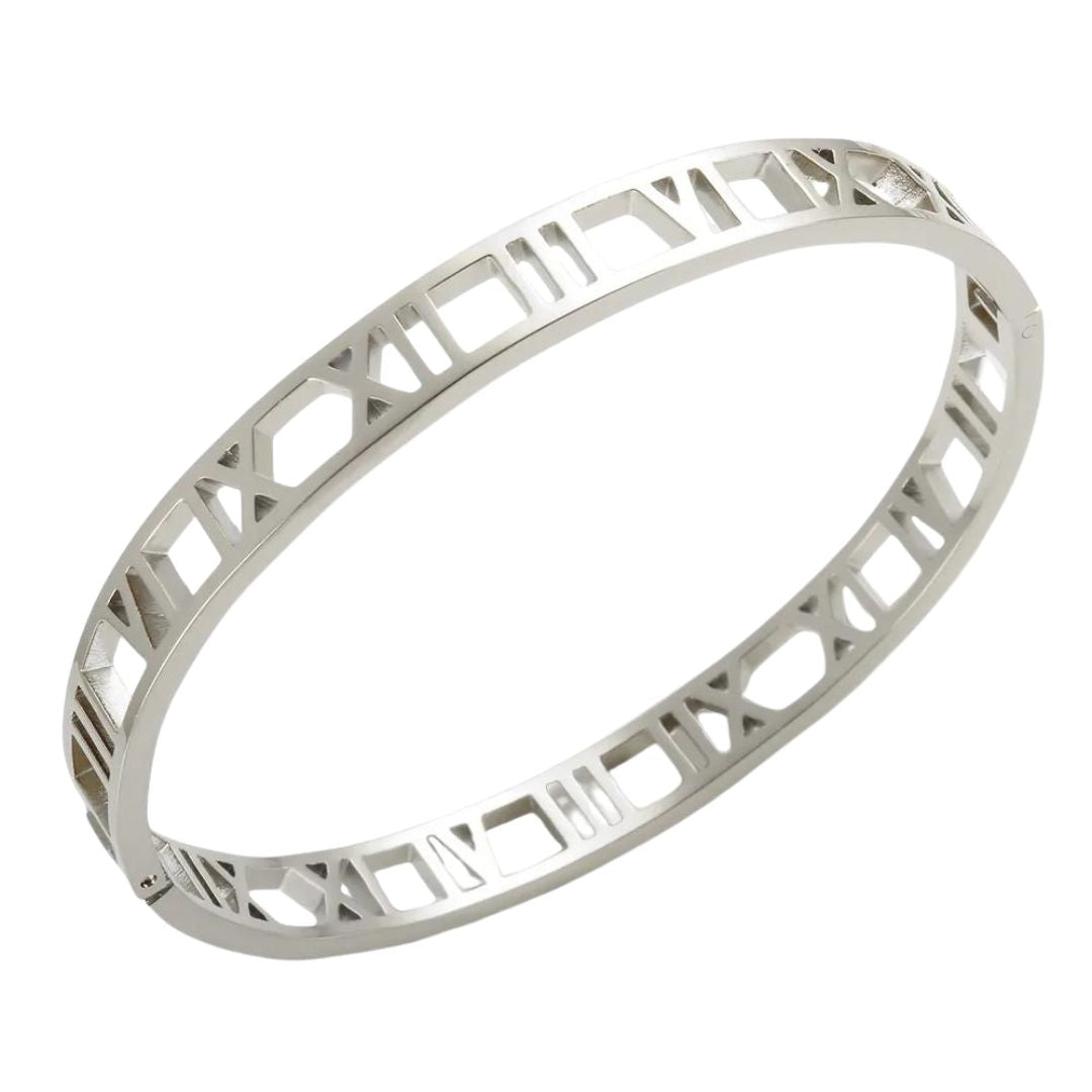 Roman Numeral Bangle Bracelet